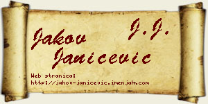 Jakov Janićević vizit kartica